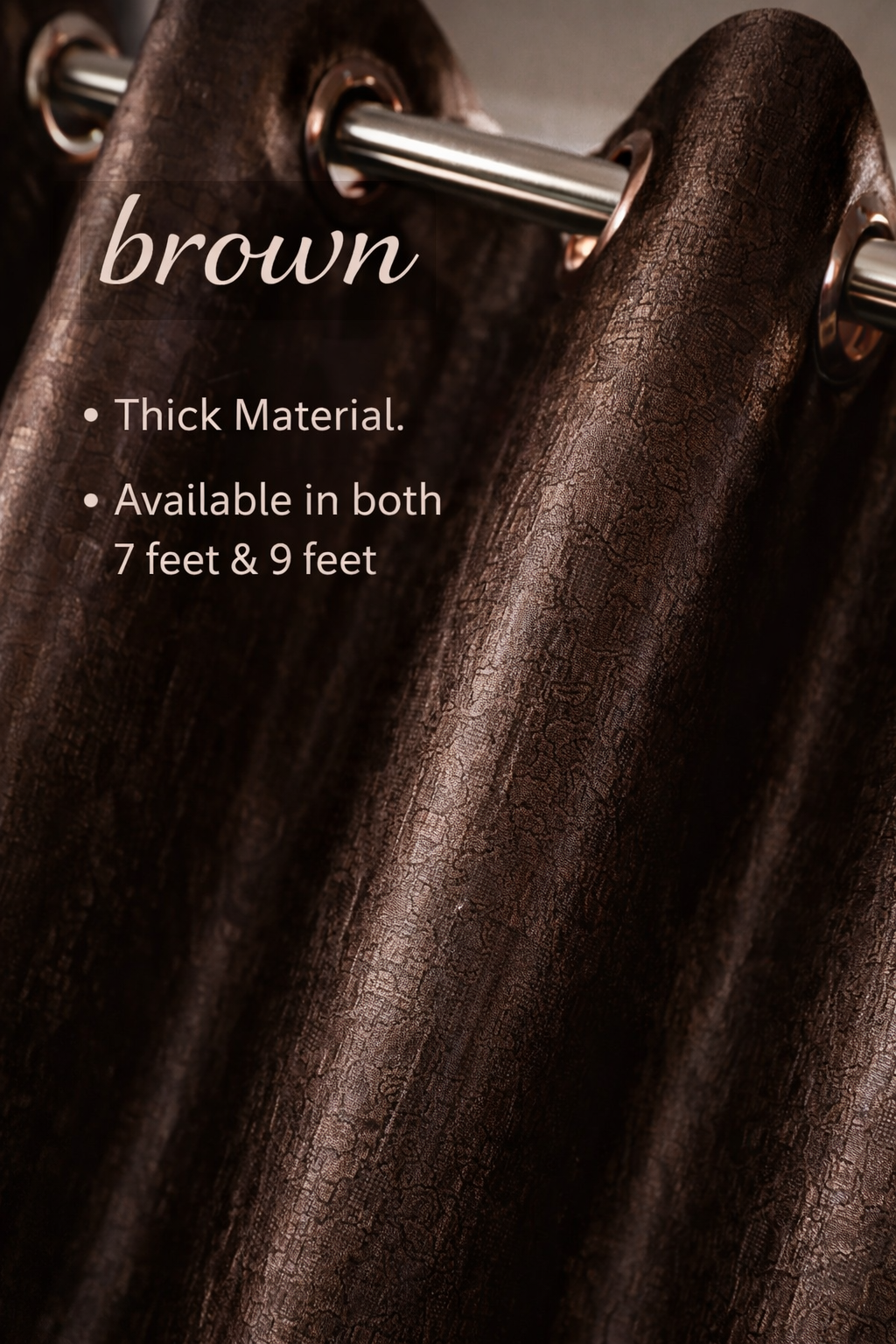 Royal Brown Textured Curtain
