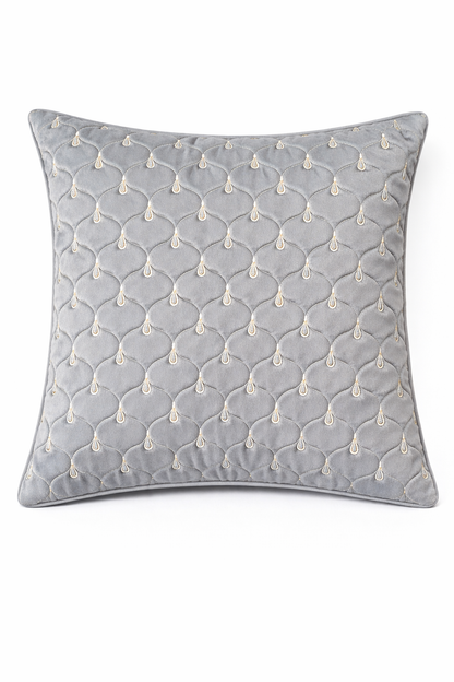 Luxury Quilted Embroidered Cushion Cover – 5 Pcs Set (16×16 Inches)