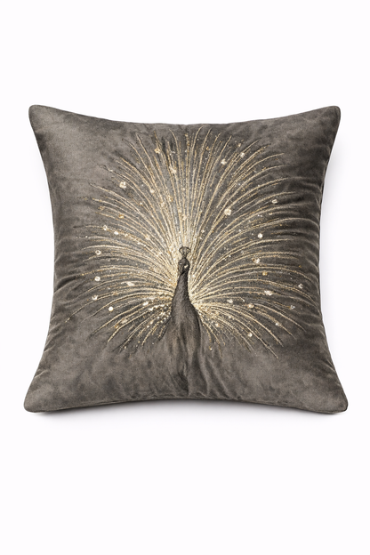 Luxury Peacock Art Cushion Cover – 5 Pcs Set (16×16 Inches)