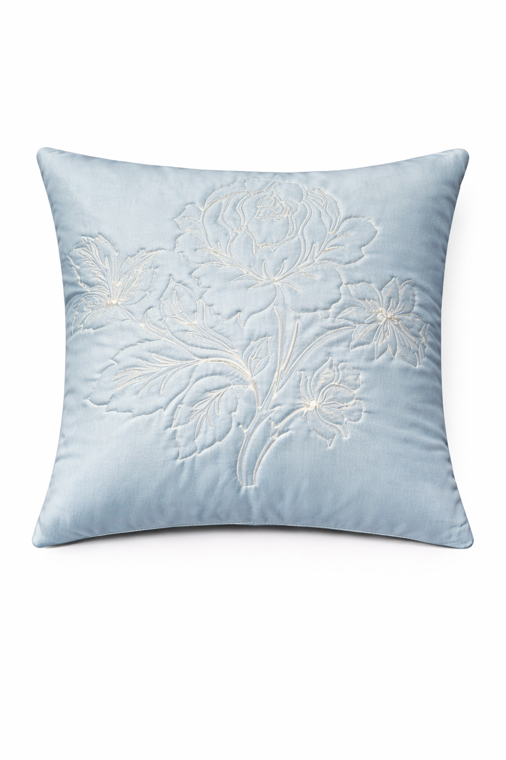 Luxury Floral Embroidered Cushion Cover – 5 Pcs Set (16×16 Inches)