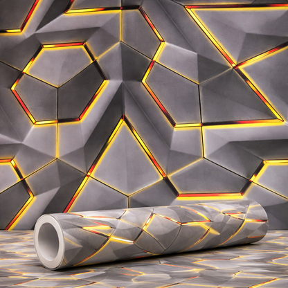 Luxury 3D Geometric Vinyl Wallpaper
