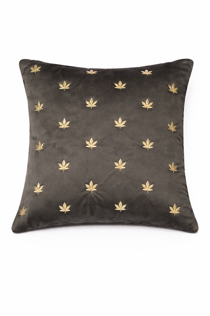 Minimal Leaf Embroidered Cushion Cover – 5 Pcs Set (16×16 Inches)