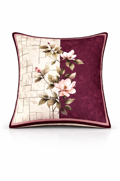Elegant Floral Printed Cushion Cover – 5 Pcs Set (16×16 Inches)