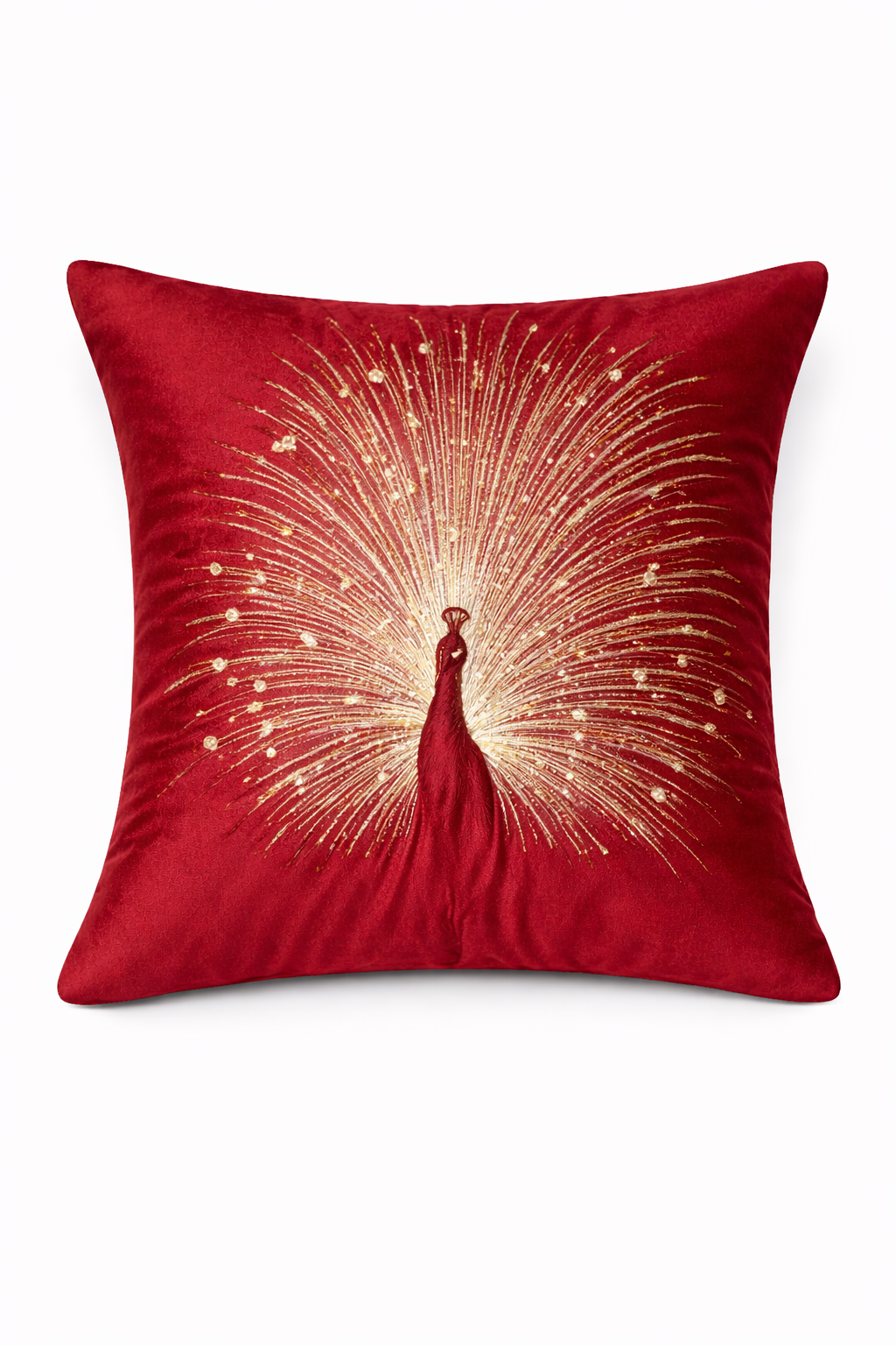 Luxury Peacock Art Cushion Cover – 5 Pcs Set (16×16 Inches)