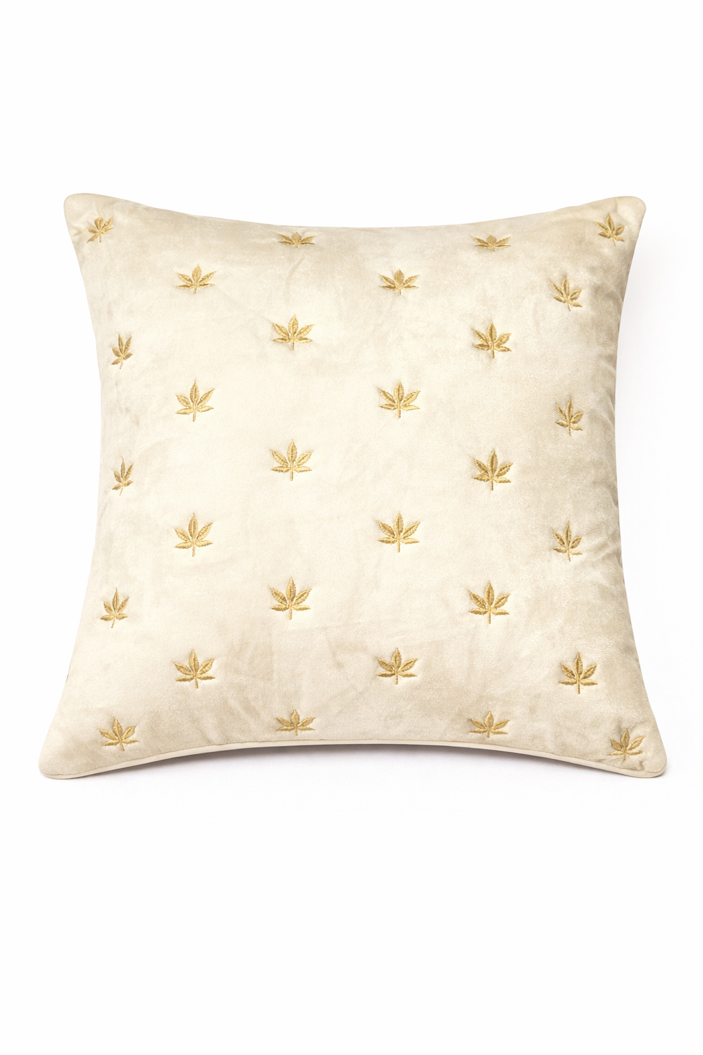 Minimal Leaf Embroidered Cushion Cover – 5 Pcs Set (16×16 Inches)