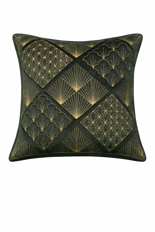 Luxury Geometric Embroidered Cushion Cover – 5 Pcs Set (16×16 Inches)