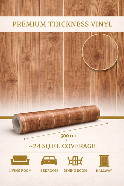 Natural Wooden Texture Vinyl Wallpaper