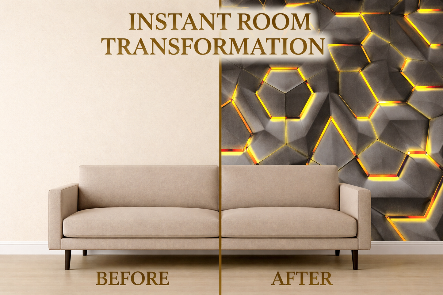 Luxury 3D Geometric Vinyl Wallpaper