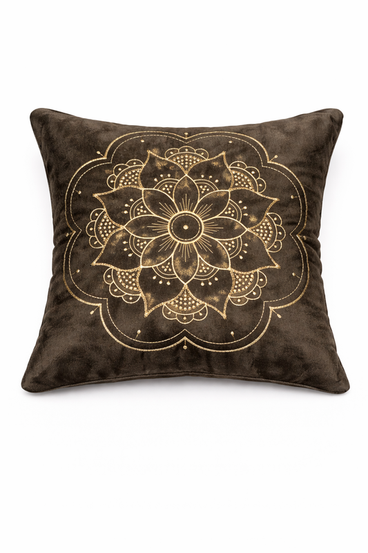 Luxury Mandala Embroidered Cushion Cover – 5 Pcs Set (16×16 Inches)
