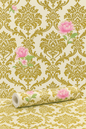 Golden Damask Self Adhesive Wallpaper