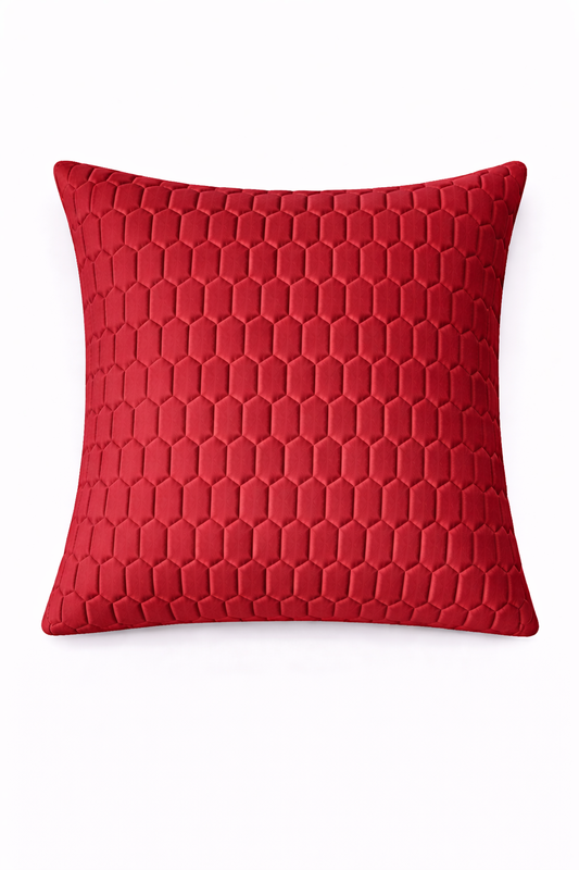 Luxury Quilted Hexagon Cushion Cover – 5 Pcs Set (16×16 Inches)