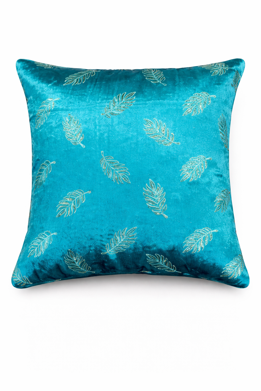 Elegant Leaf Motif Embroidered Cushion Cover – 5 Pcs Set (16×16 Inches)