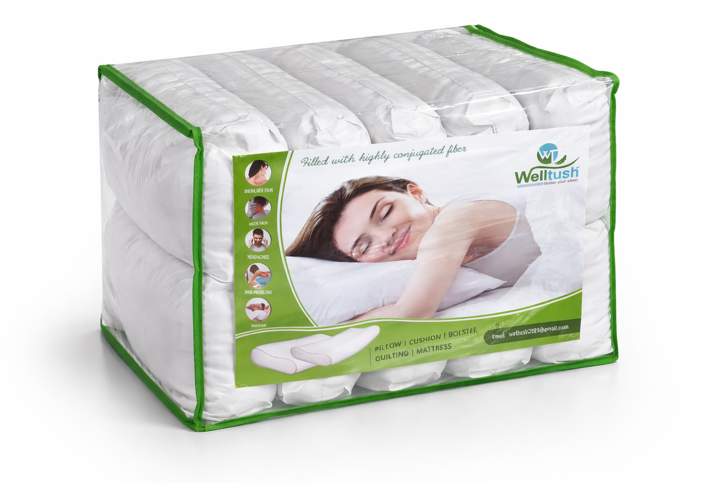 Welltush Premium Cushion Set(5 Pcs)