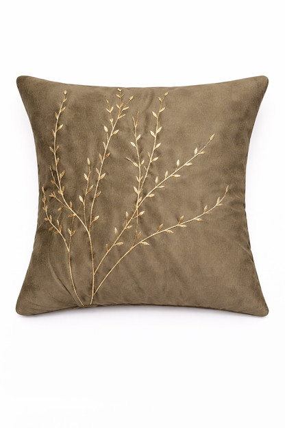 Elegant Botanical Embroidered Cushion Cover – 5 Pcs Set (16×16 Inches)