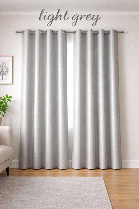 Royal Light Grey Textured Curtain